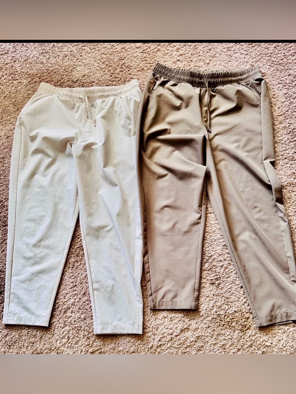 Women elastic waist pull on pants large size